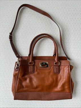 Cole Haan Brown Leather Satchel Handbag